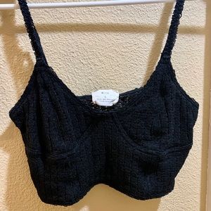 Urban Outfitters Black Knit Bralette